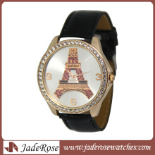2016fashion Rosegold White Band Wrist Watch for Ladies